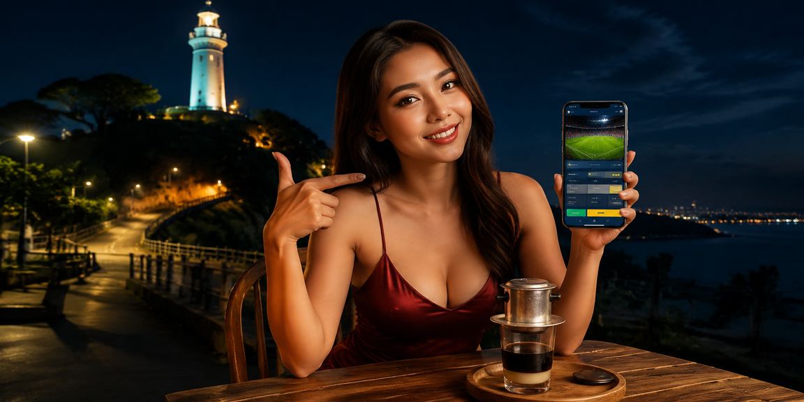 Người dùng xem thể thao tại quán cà phê Vũng Tàu trên thiết bị di động